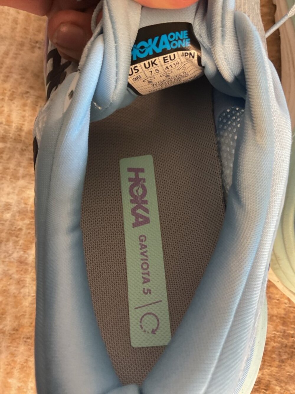 HOKA Gaviota 5 Running Shoes Size 9 Blue Stability Sneakers - Picture 5 of 9